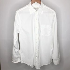 Club Room Slim Fit Solid White Dress Shirt, Size S